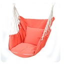 Silla colgante de algodón con cojín para exteriores e Interiores Rosa