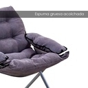 Silla plegable acolchada con taburete (Rojo)