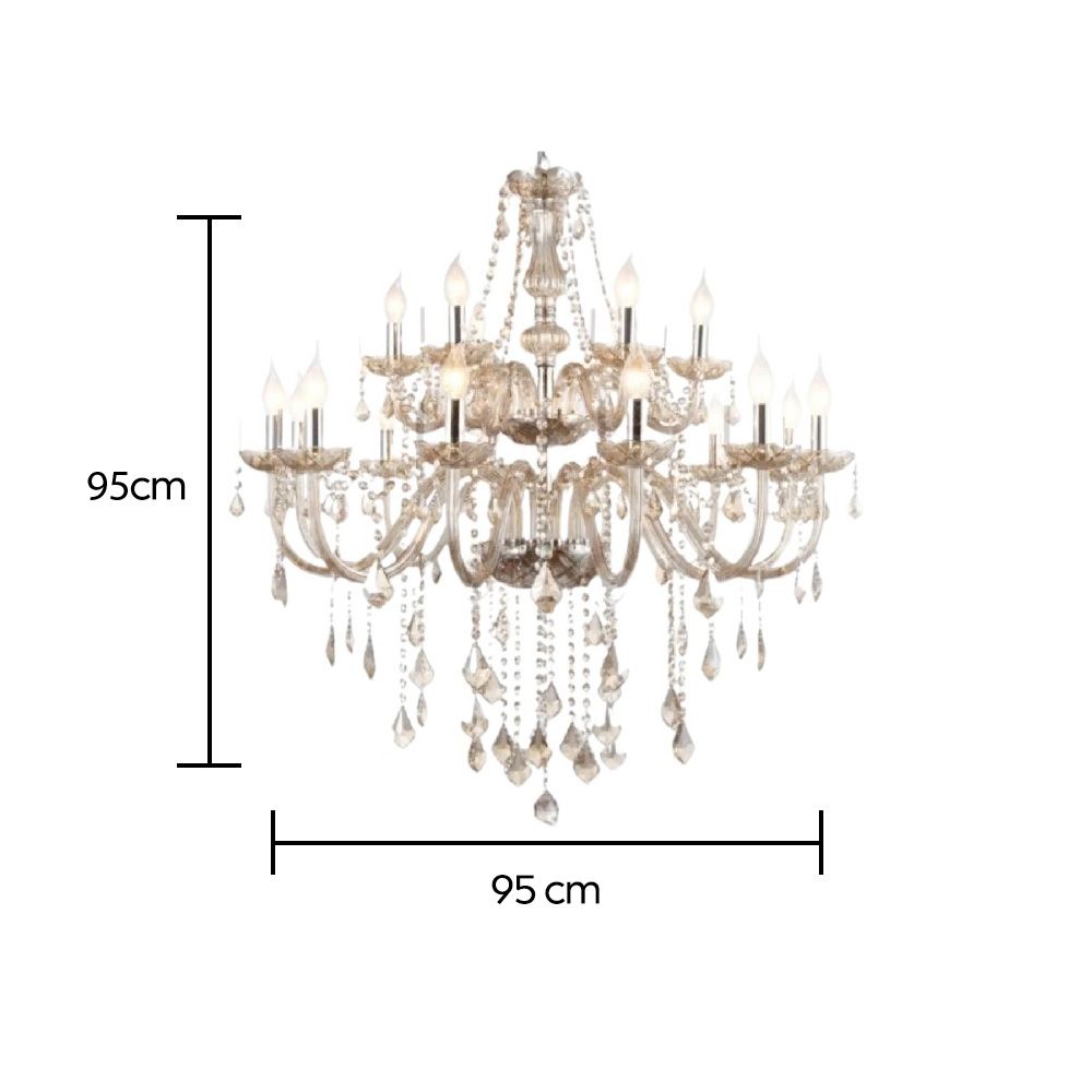 Lámpara candil de cristal candelabro 12 6 focos