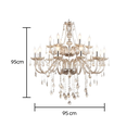 Lámpara candil de cristal candelabro 12 6 focos