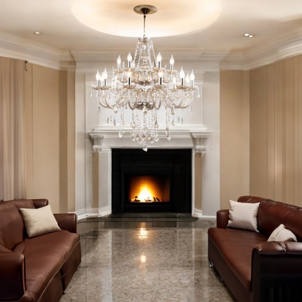 Lámpara candil de cristal candelabro 12 6 focos