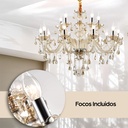 Lámpara candil de cristal candelabro 12 6 focos