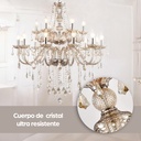 Lámpara candil de cristal candelabro 12 6 focos