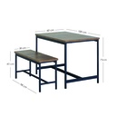 Juego de comedor 3 piezas con banca