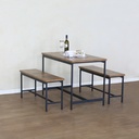 Juego de comedor 3 piezas con banca