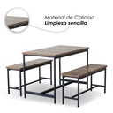 Juego de comedor 3 piezas con banca