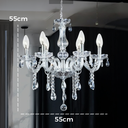 Lámpara candil de cristal candelabro 6 focos