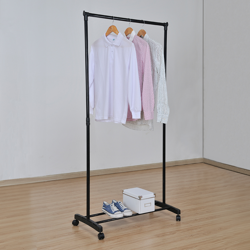 Perchero de ropa multifuncional sencillo Negro
