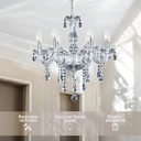 Lámpara candil de cristal candelabro 6 focos