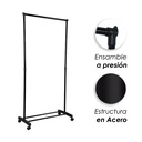 Perchero de ropa multifuncional sencillo Negro