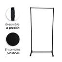 Perchero de ropa multifuncional sencillo Negro