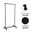 Perchero de ropa multifuncional sencillo Negro