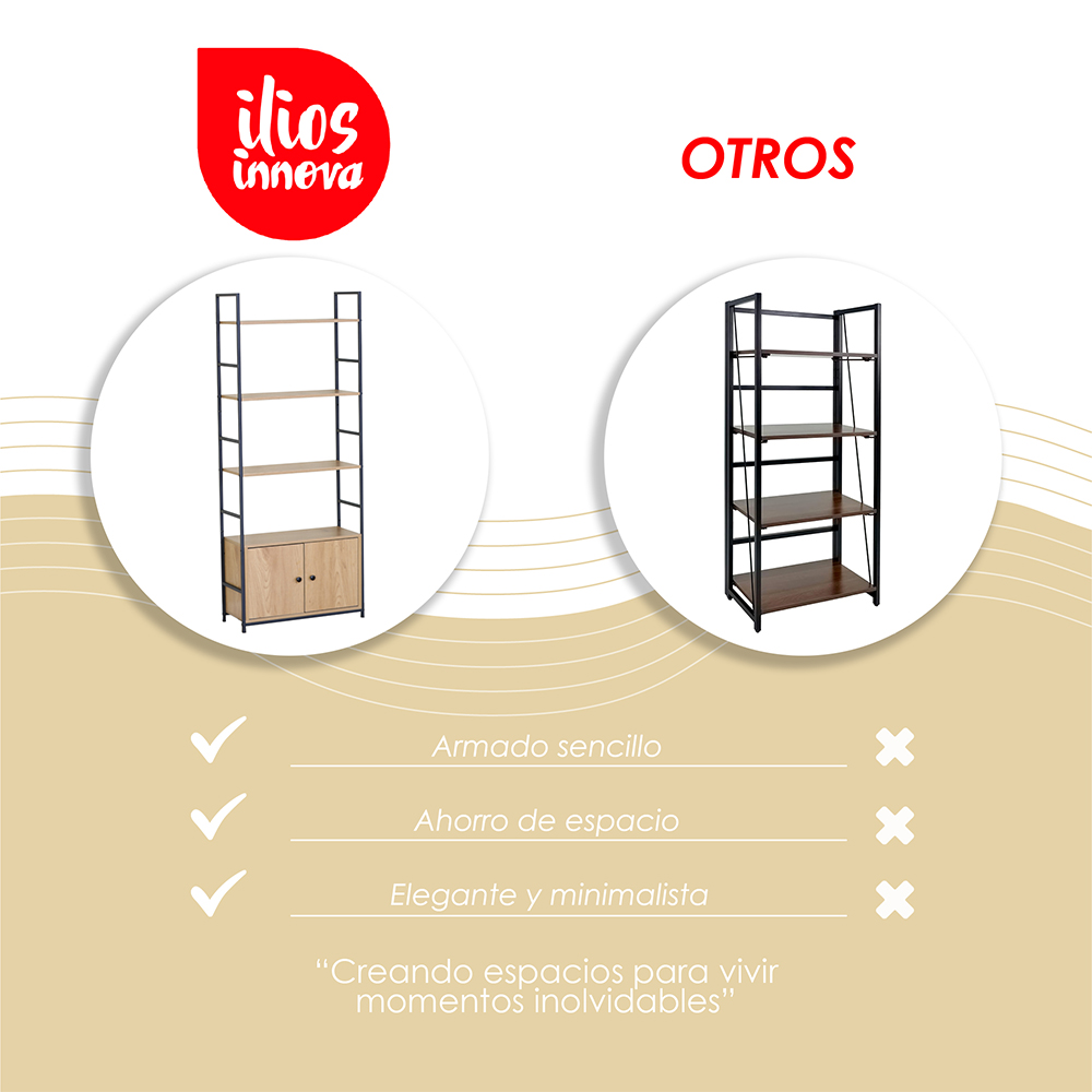 Librero organizador Tokio color maple