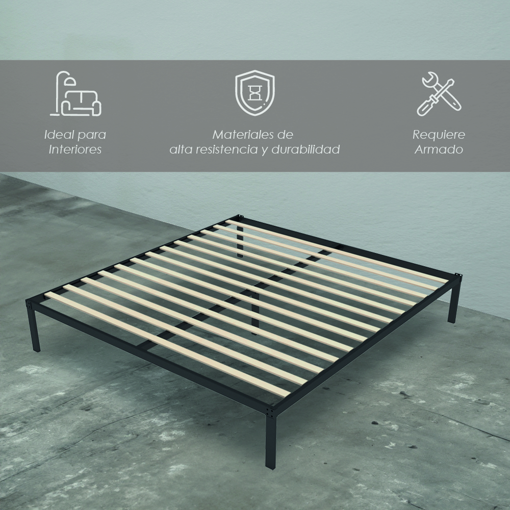 Base de Cama-Ind de Madera King