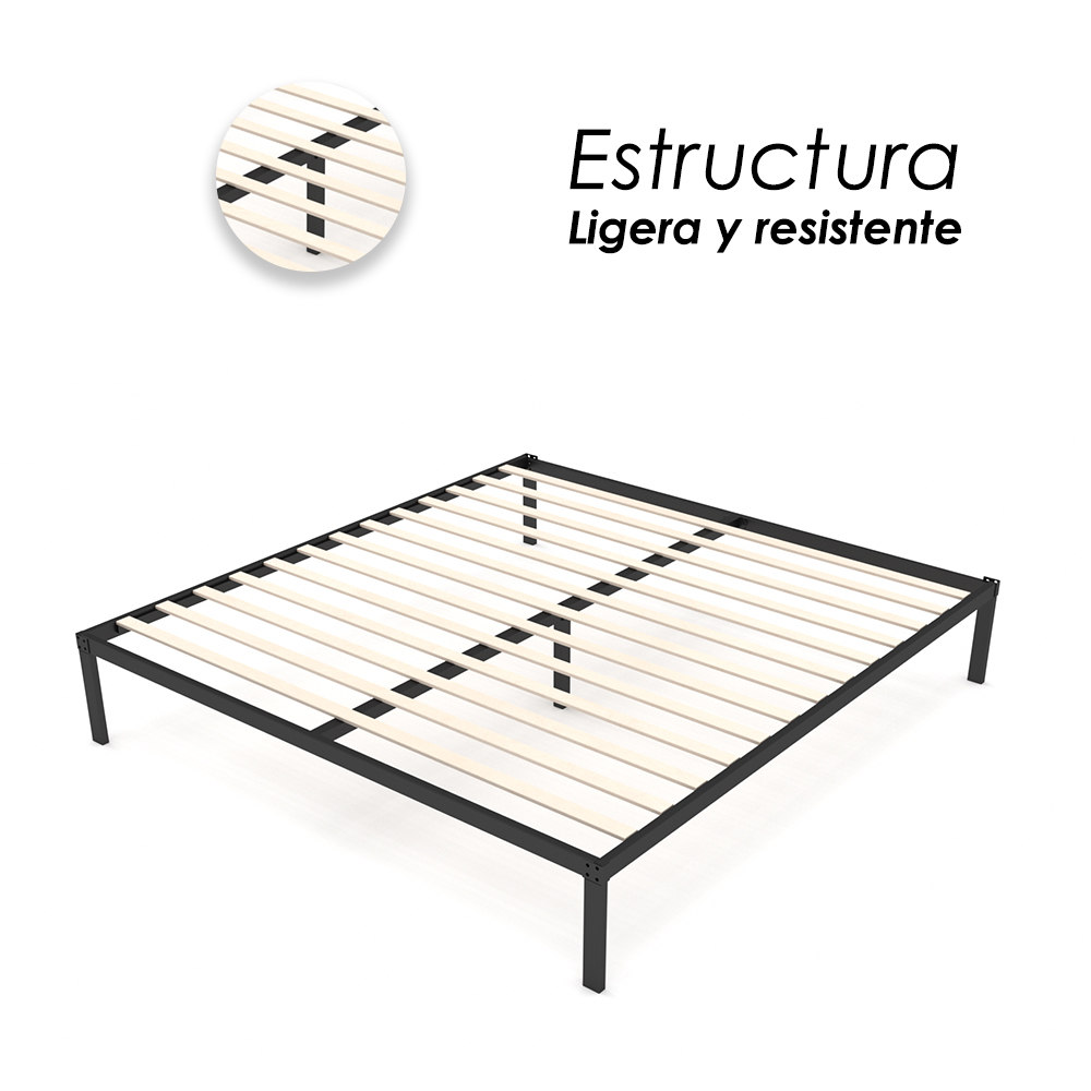 Base de Cama-Ind de Madera King
