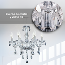 Lámpara candil de cristal candelabro 6 focos