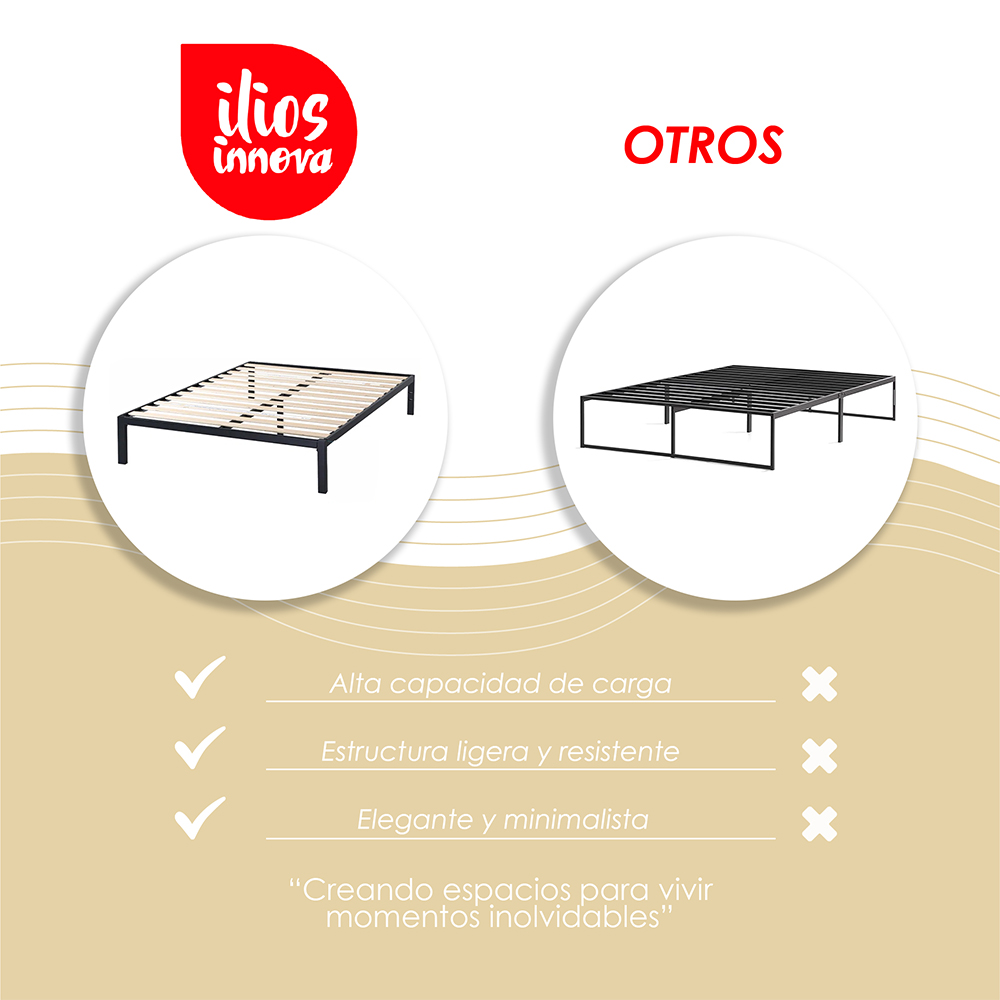 Base de Cama-Ind de Madera King