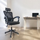 Silla Para Oficina Ergonomica con Soporte Lumbar Negro