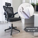Silla Para Oficina Ergonomica con Soporte Lumbar Negro