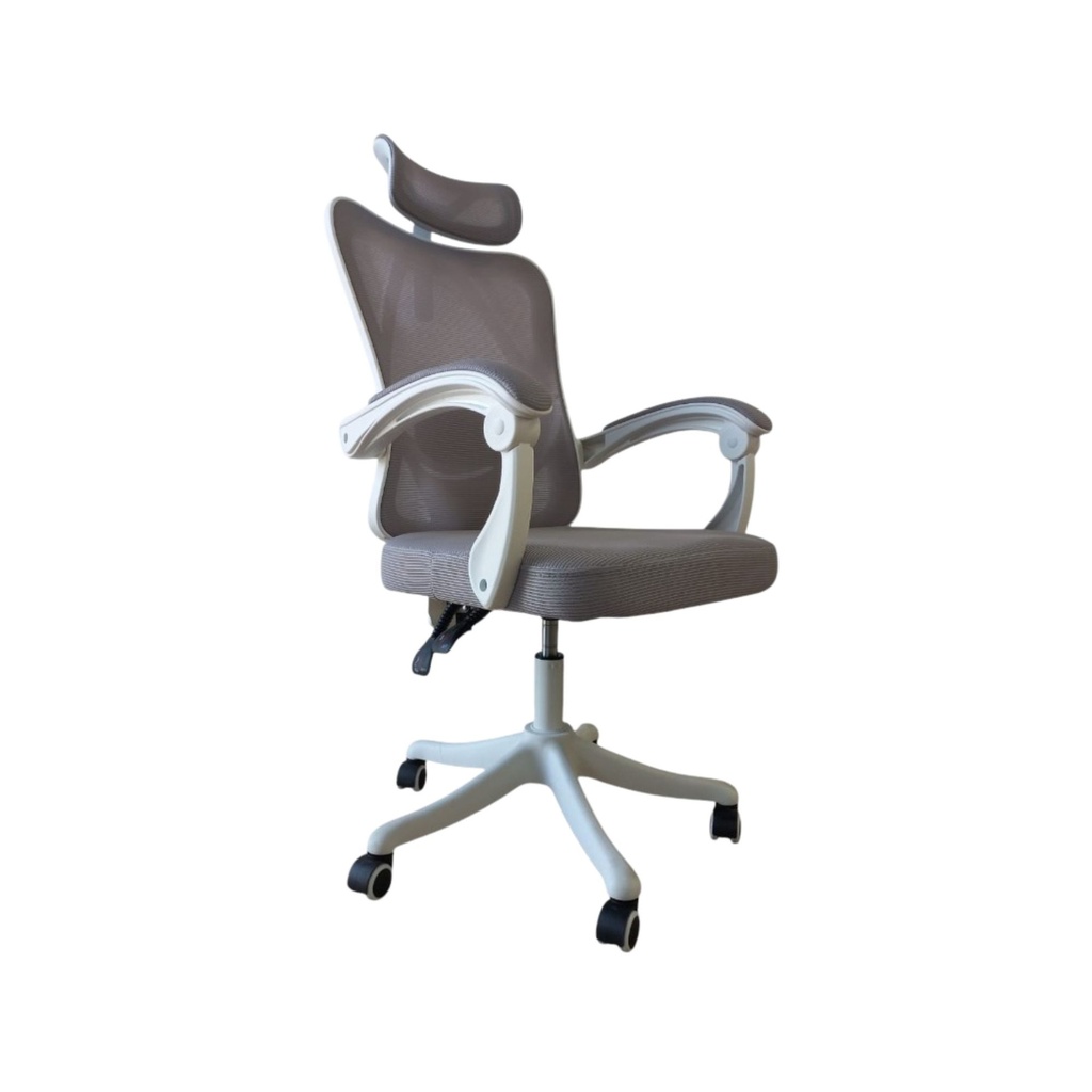 Silla Para Oficina Ergonómica con Soporte Lumbar Blanca