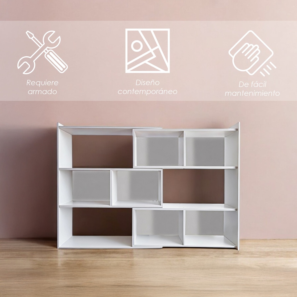 Librero organizador Ilios Innova Retráctil Blanco