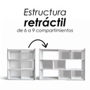 Librero organizador Ilios Innova Retráctil Blanco
