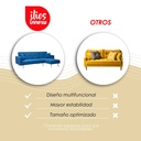 Sofa Cama 4 Plazas en L con antebrazos Azul