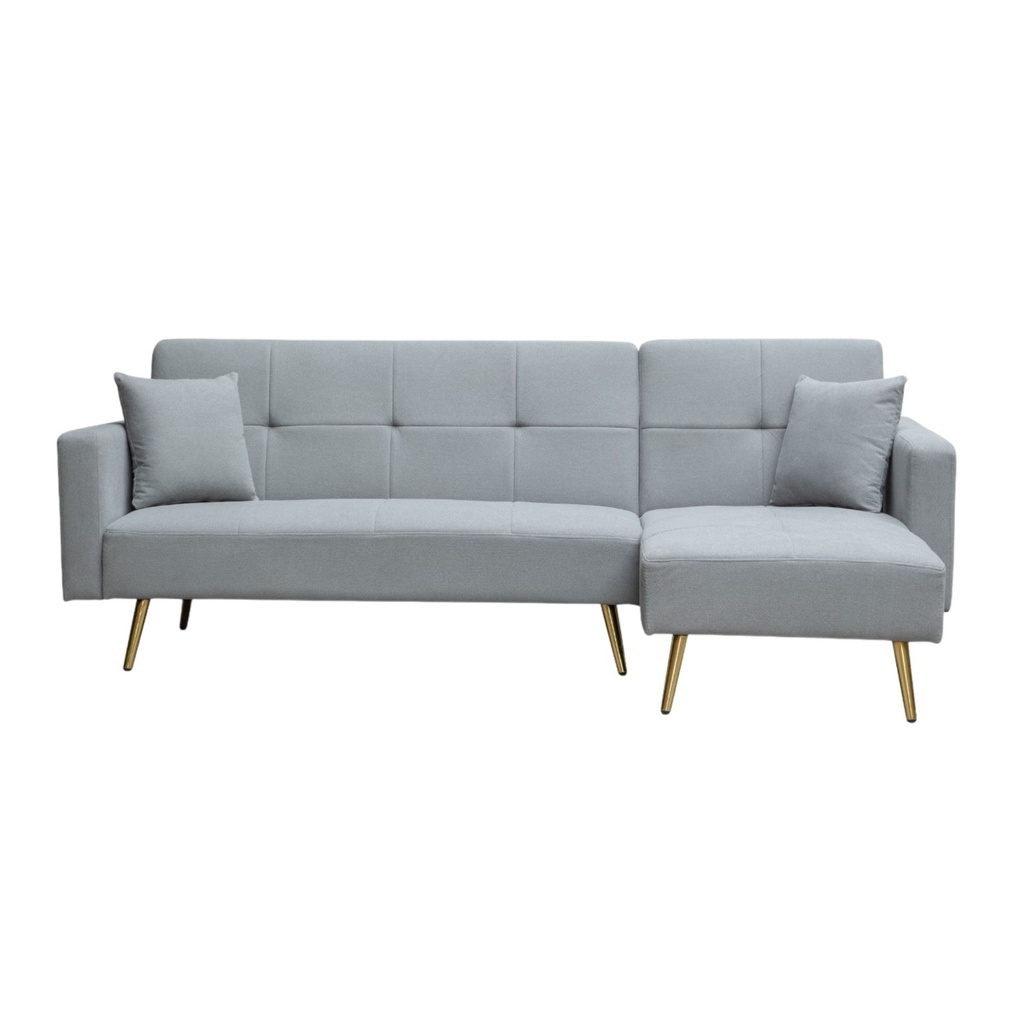 Sofa Cama 4 Plazas en L con antebrazos Gris