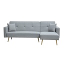 Sofa Cama 4 Plazas en L con antebrazos Gris