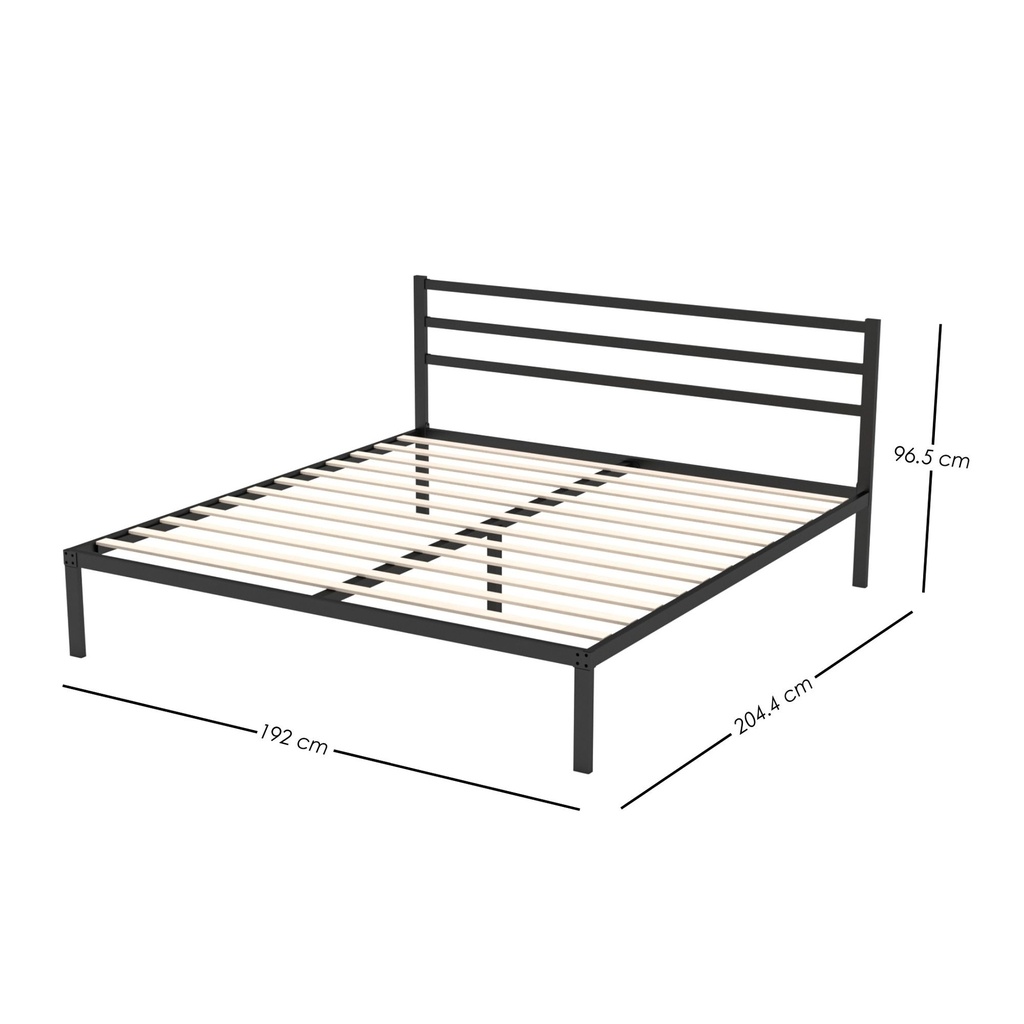 Base con Cabecera Cama-Ind de Madera King