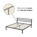 Base con Cabecera Cama-Ind de Madera King