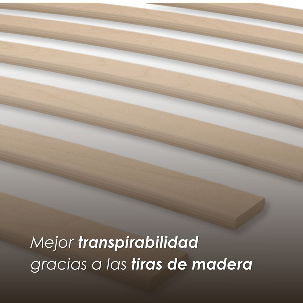 Base con Cabecera Cama-Ind de Madera King