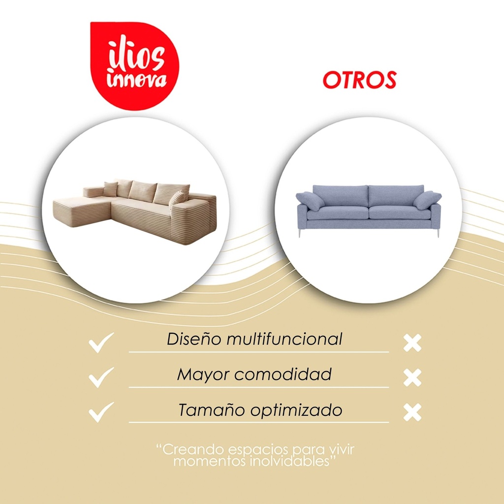 Sofá interior esquinero. 