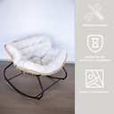 Silla Mecedora Acojinada Beige