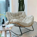 Silla Mecedora Acojinada Beige