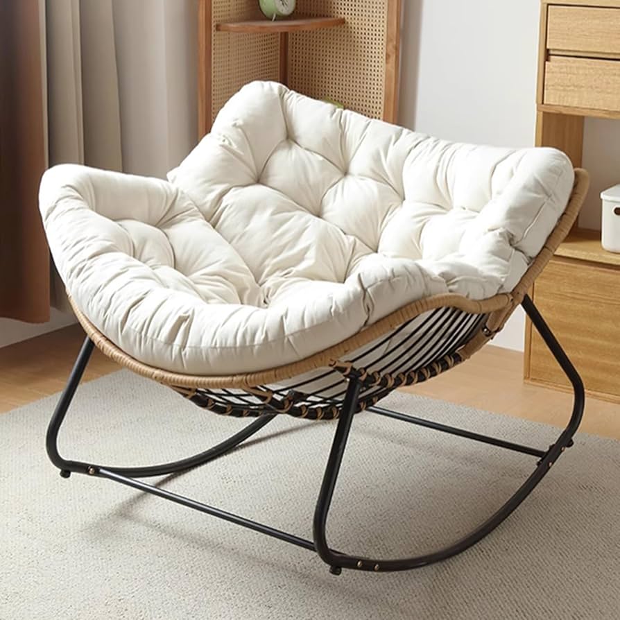 Silla Mecedora Acojinada Beige