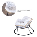 Silla Mecedora Acojinada Beige