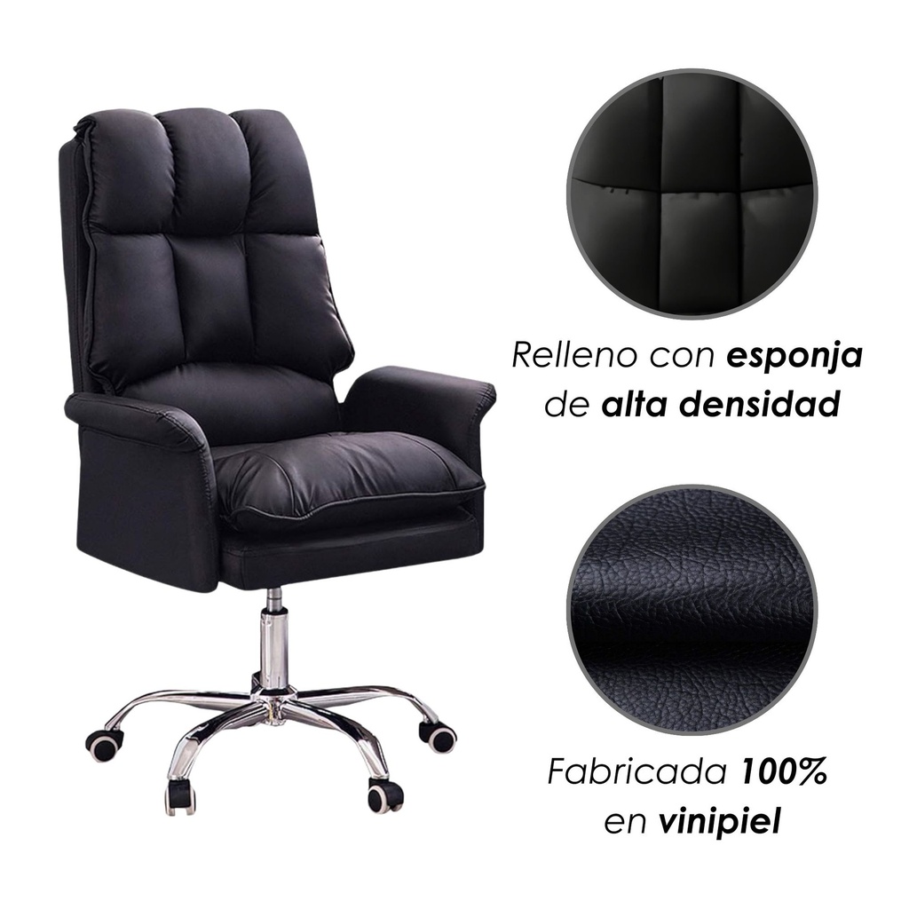 Silla para Oficina Acolchada Negra