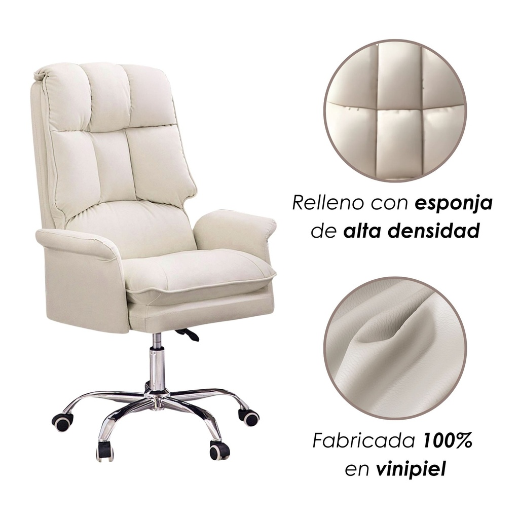Silla para Oficina Acolchada blanca