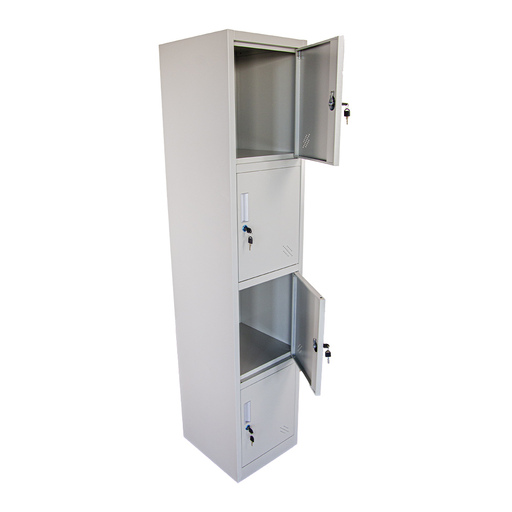 Casillero Locker de 4 Espacios Gris
