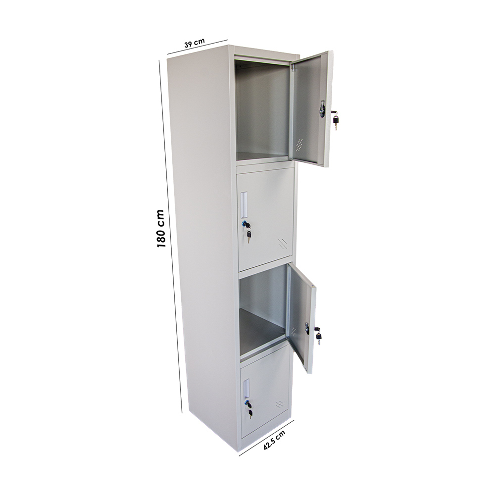 Casillero Locker de 4 Espacios Gris