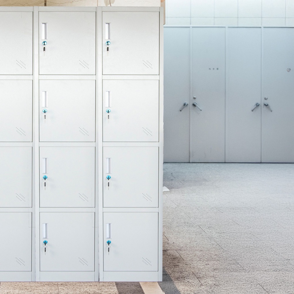 Casillero Locker de 4 Espacios Gris