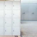 Casillero Locker de 4 Espacios Gris