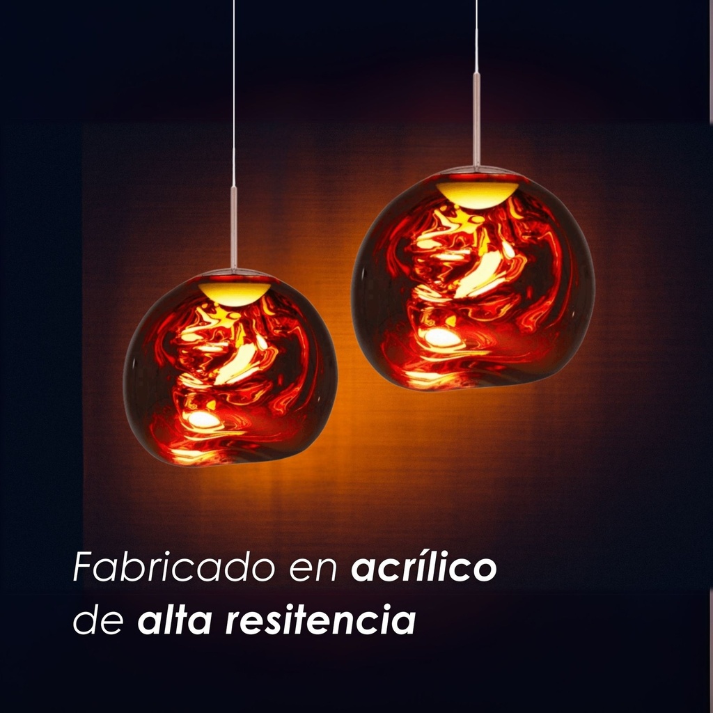 Lámpara Colgante Lava 20 Color Oro Rosa