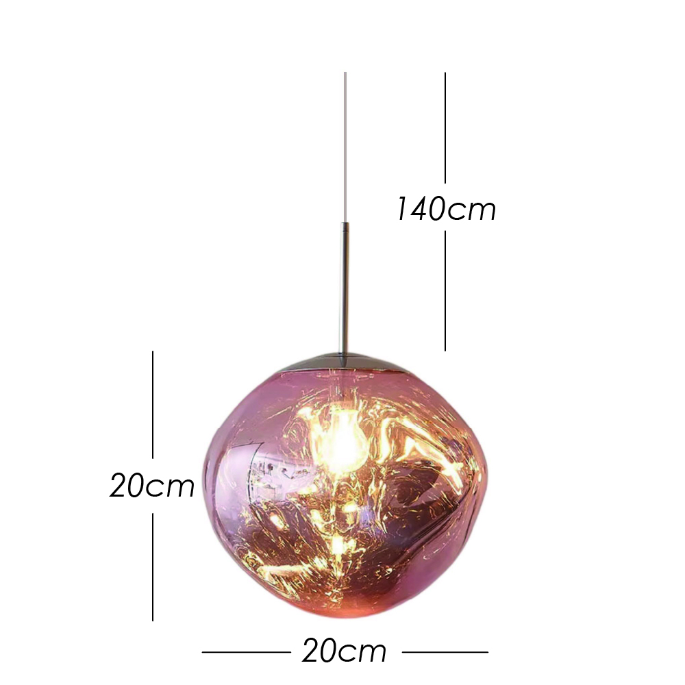 Lámpara Colgante Lava 20 Color Rosa