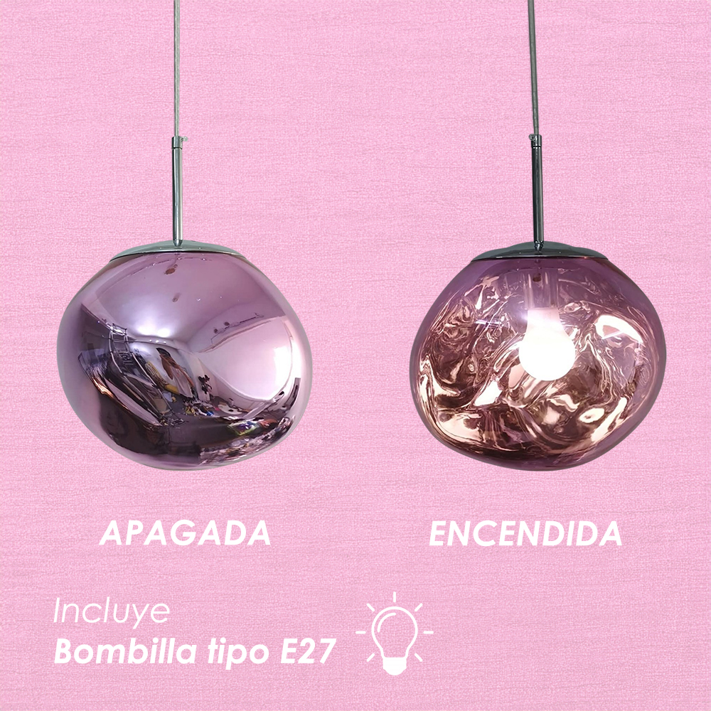Lámpara Colgante Lava 20 Color Rosa
