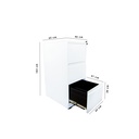 Archivero Metalico de 3 Cajones Blanco