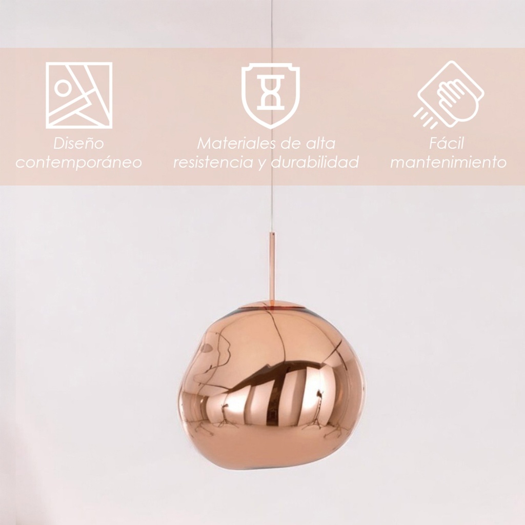 Lámpara Colgante Lava 28 Color Oro rosado