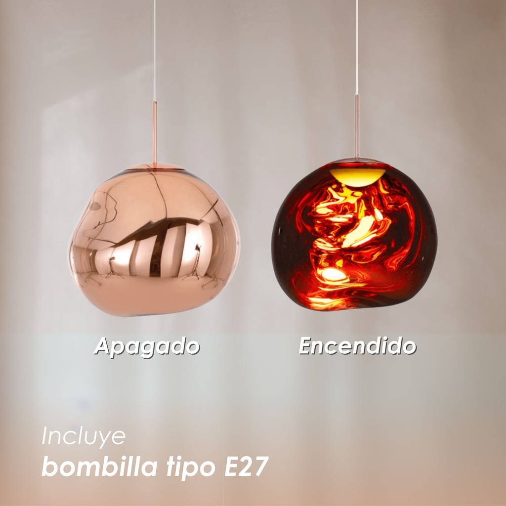Lámpara Colgante Lava 28 Color Oro rosado