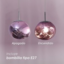 Lámpara Colgante Lava 28 Color Rosa